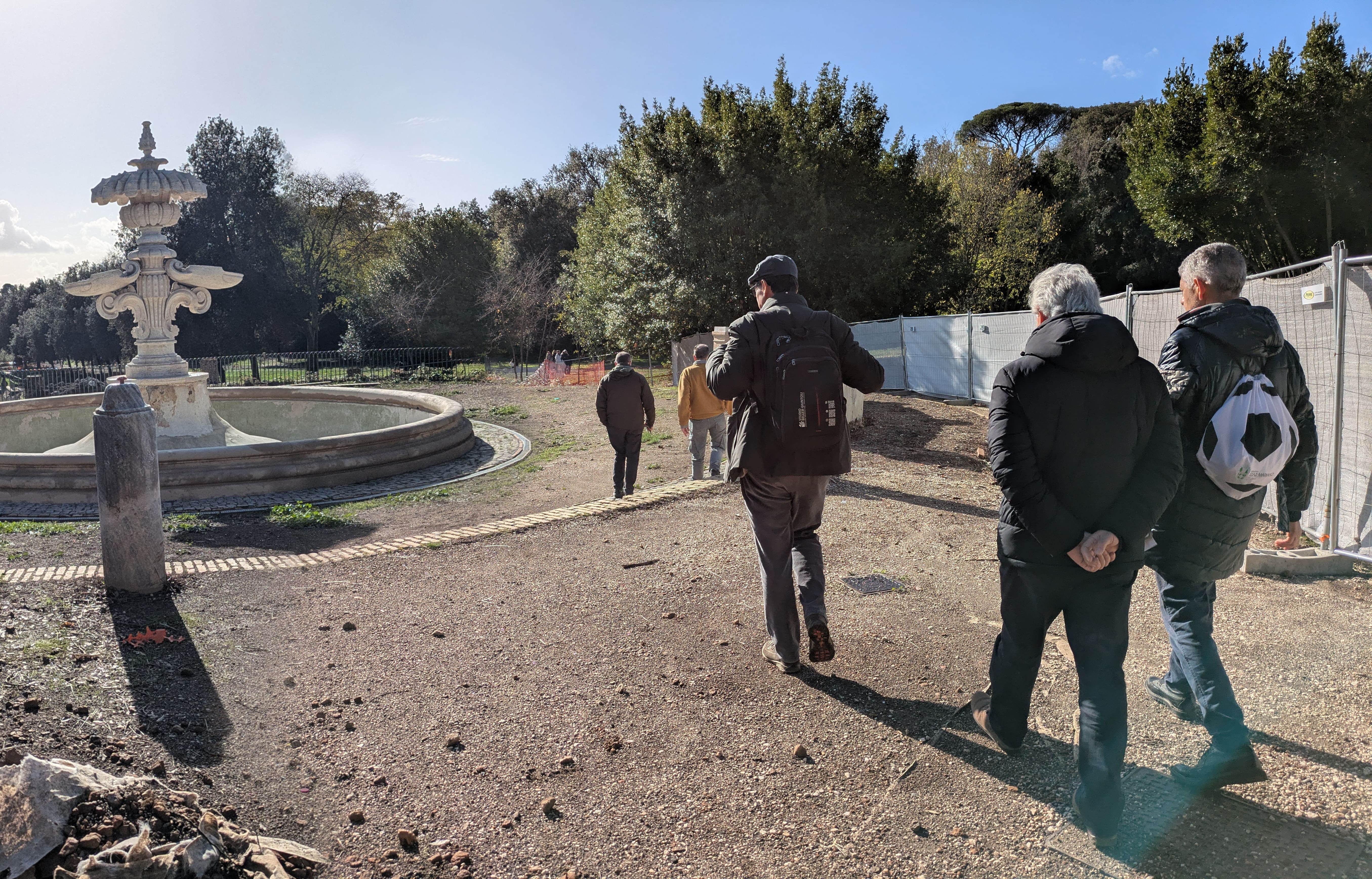 cantiere di un parco urbano